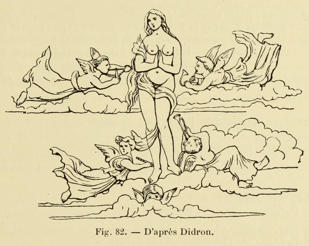 An illustration from L'art profane à l'église; ses licences symboliques, satiriques et fantaisistes. Contribution à létude archéologique et artistique des édifices religieux, 1908, leaf 93
