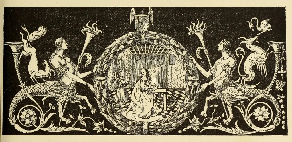 An illustration from L'art profane à l'église; ses licences symboliques, satiriques et fantaisistes. Contribution à létude archéologique et artistique des édifices religieux, 1908, leaf 115