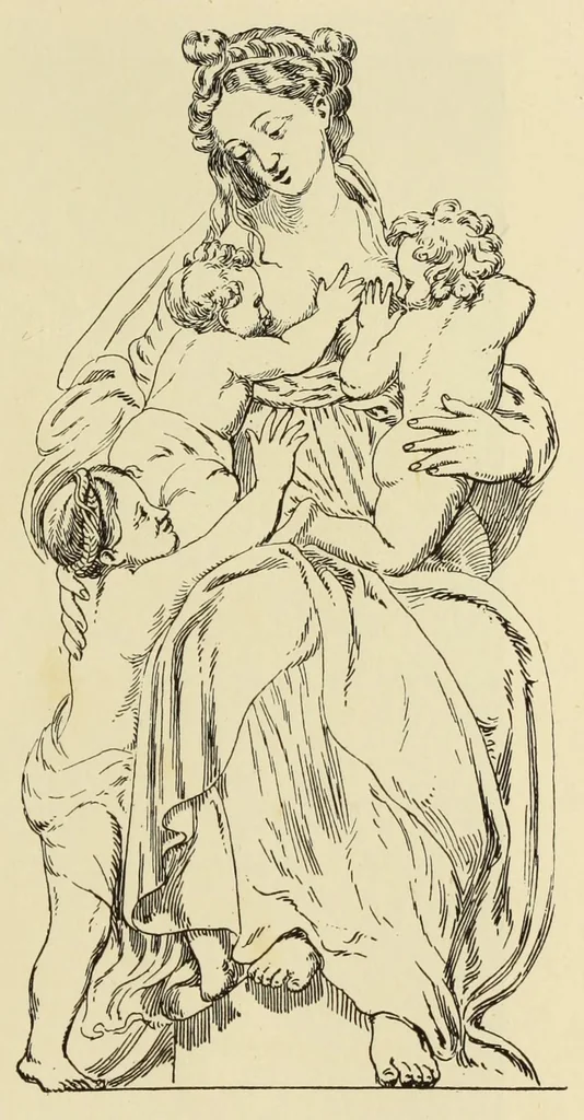 An illustration from L'art profane à l'église; ses licences symboliques, satiriques et fantaisistes. Contribution à létude archéologique et artistique des édifices religieux, 1908, leaf 323
