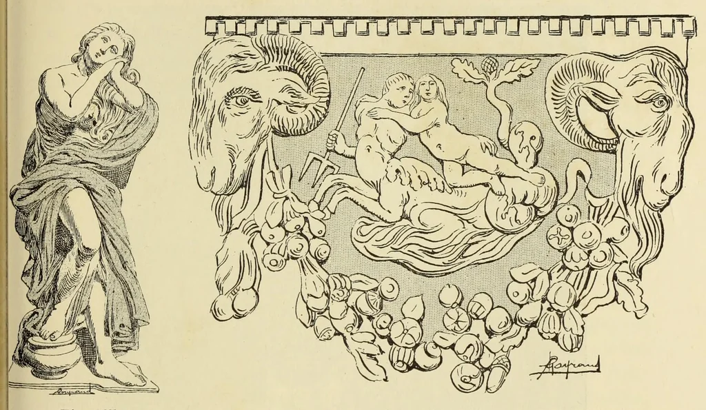 An illustration from L'art profane à l'église; ses licences symboliques, satiriques et fantaisistes. Contribution à létude archéologique et artistique des édifices religieux, 1908, leaf 417