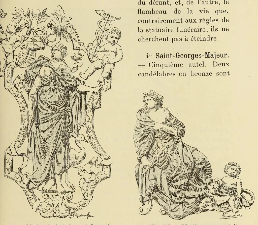 An illustration from L'art profane à l'église; ses licences symboliques, satiriques et fantaisistes. Contribution à létude archéologique et artistique des édifices religieux, 1908, leaf 429