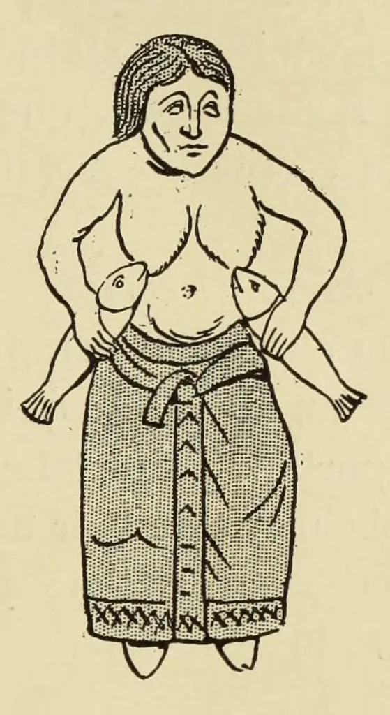 An illustration from L'art profane à l'église; ses licences symboliques, satiriques et fantaisistes. Contribution à létude archéologique et artistique des édifices religieux, 1908, leaf 439