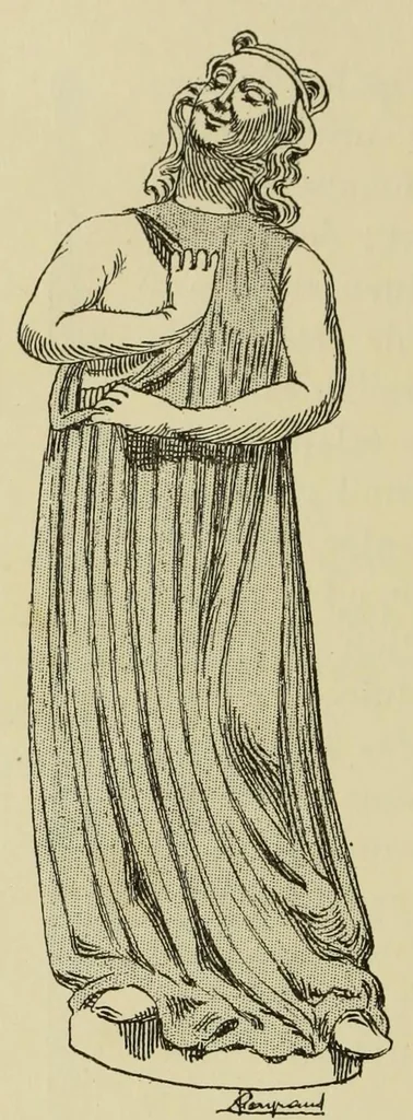 An illustration from L'art profane à l'église; ses licences symboliques, satiriques et fantaisistes. Contribution à létude archéologique et artistique des édifices religieux, 1908, leaf 450