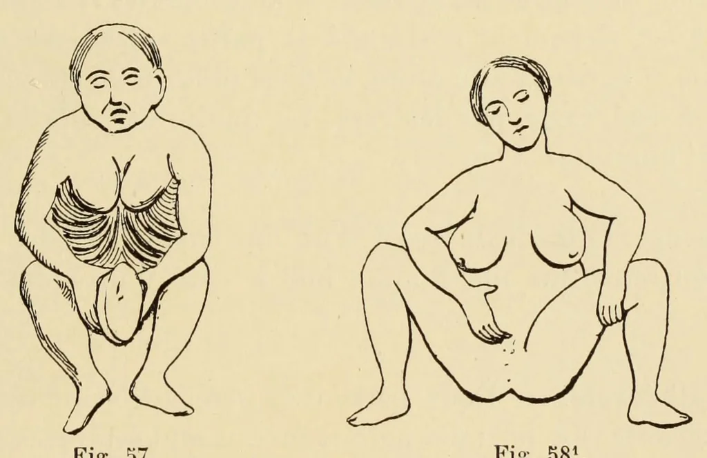 An illustration from L'art profane à l'église; ses licences symboliques, satiriques et fantaisistes. Contribution à létude archéologique et artistique des édifices religieux, 1908, leaf 67