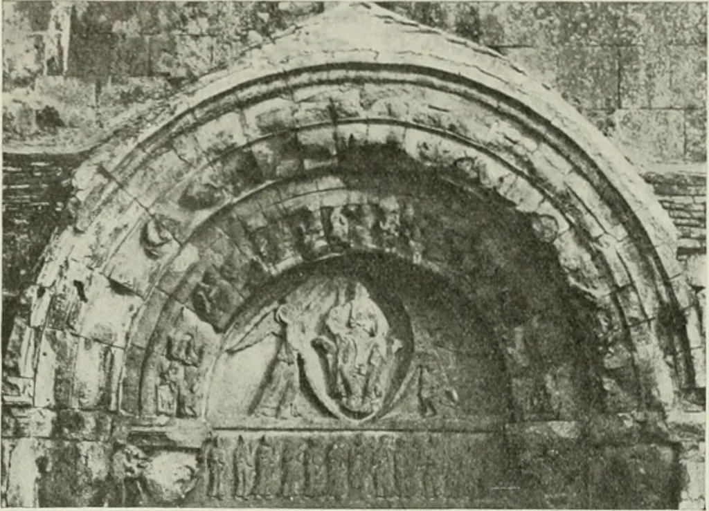 An illustration from L'art religieux du XIIe siècle en France : étude sur les origines de l'iconographie du moyen age, 1922, leaf 106