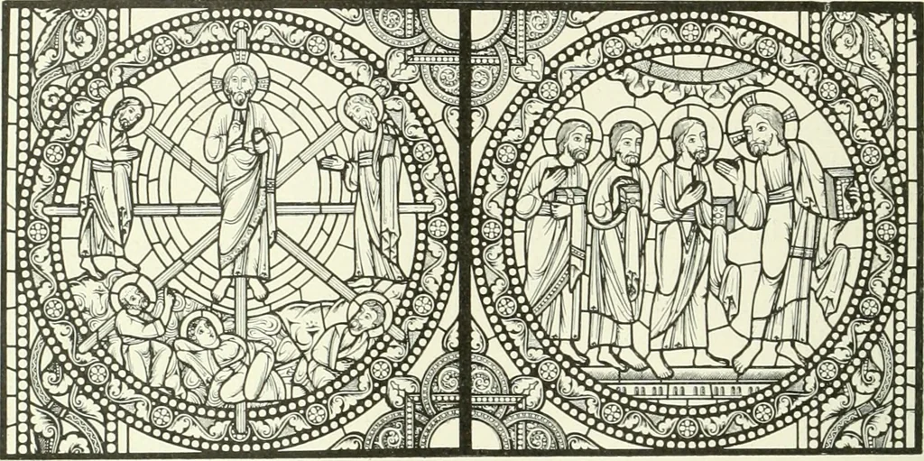 An illustration from L'art religieux du XIIe siècle en France : étude sur les origines de l'iconographie du moyen age, 1922, leaf 111