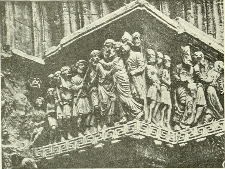 An illustration from L'art religieux du XIIe siècle en France : étude sur les origines de l'iconographie du moyen age, 1922, leaf 115