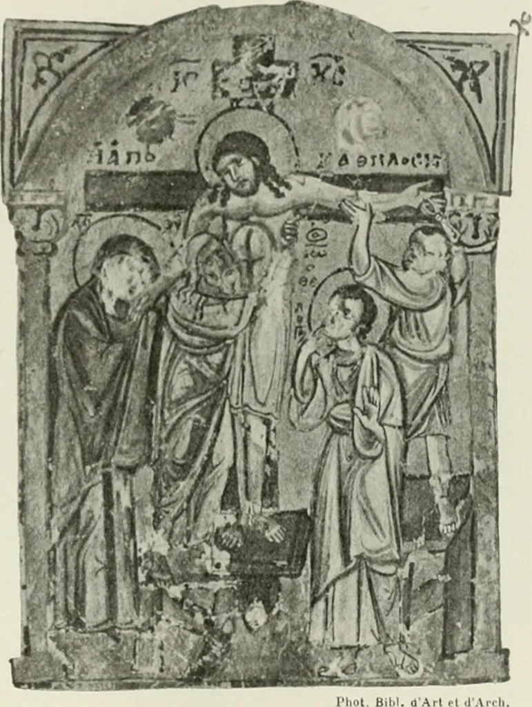 An illustration from L'art religieux du XIIe siècle en France : étude sur les origines de l'iconographie du moyen age, 1922, leaf 116