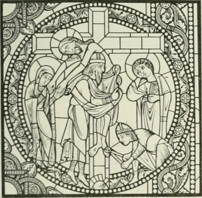 An illustration from L'art religieux du XIIe siècle en France : étude sur les origines de l'iconographie du moyen age, 1922, leaf 118