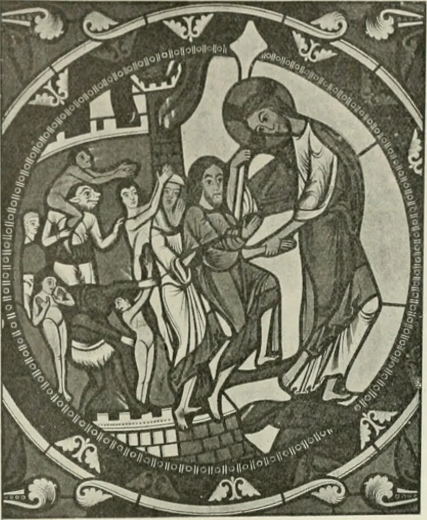 An illustration from L'art religieux du XIIe siècle en France : étude sur les origines de l'iconographie du moyen age, 1922, leaf 120