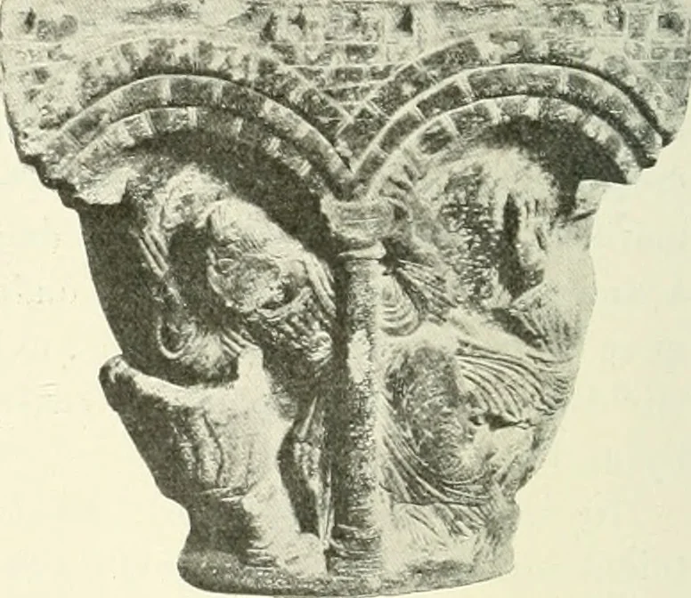 An illustration from L'art religieux du XIIe siècle en France : étude sur les origines de l'iconographie du moyen age, 1922, leaf 123