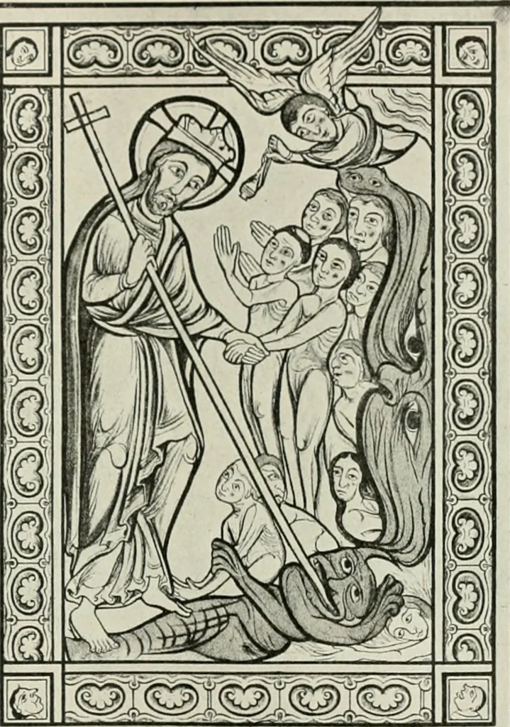 An illustration from L'art religieux du XIIe siècle en France : étude sur les origines de l'iconographie du moyen age, 1922, leaf 130