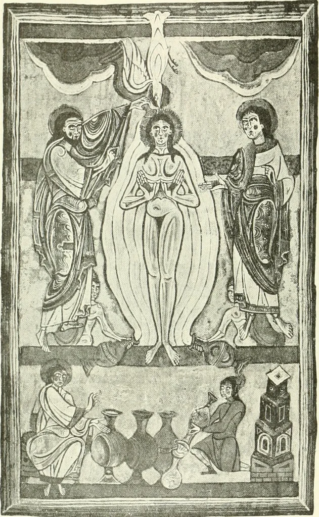 An illustration from L'art religieux du XIIe siècle en France : étude sur les origines de l'iconographie du moyen age, 1922, leaf 139