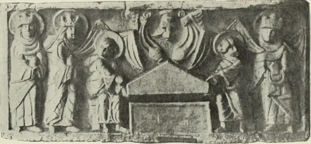 An illustration from L'art religieux du XIIe siècle en France : étude sur les origines de l'iconographie du moyen age, 1922, leaf 144