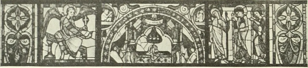 An illustration from L'art religieux du XIIe siècle en France : étude sur les origines de l'iconographie du moyen age, 1922, leaf 145