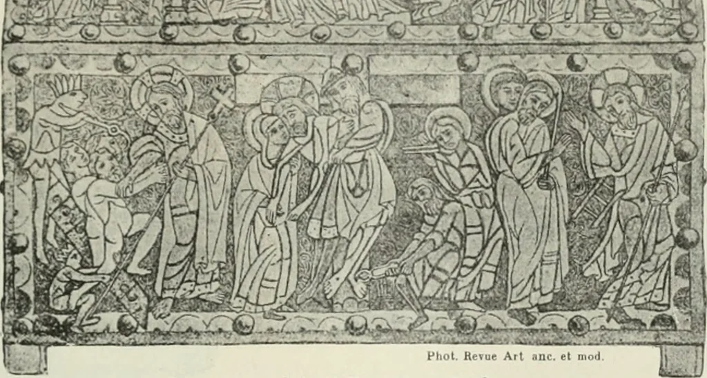 An illustration from L'art religieux du XIIe siècle en France : étude sur les origines de l'iconographie du moyen age, 1922, leaf 146