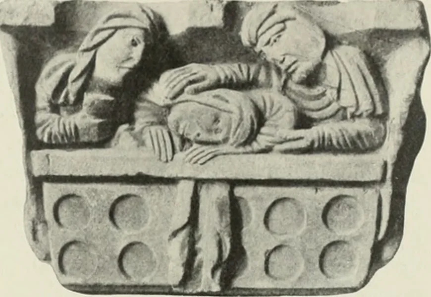 An illustration from L'art religieux du XIIe siècle en France : étude sur les origines de l'iconographie du moyen age, 1922, leaf 152