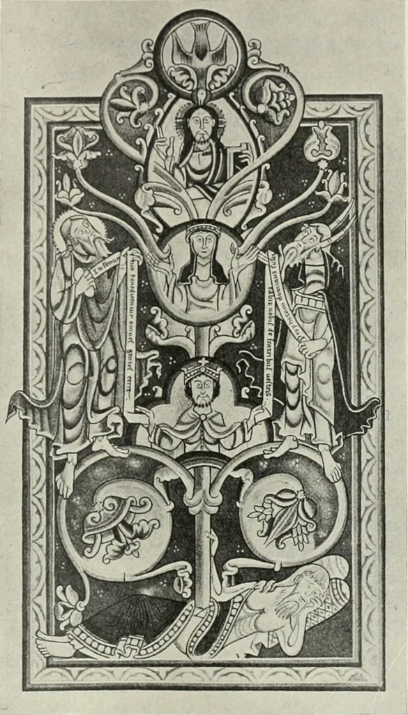 An illustration from L'art religieux du XIIe siècle en France : étude sur les origines de l'iconographie du moyen age, 1922, leaf 160