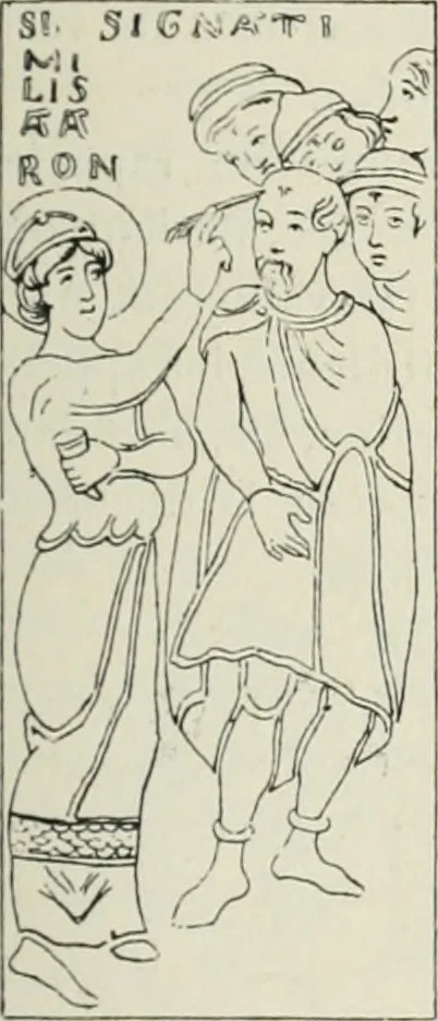 An illustration from L'art religieux du XIIe siècle en France : étude sur les origines de l'iconographie du moyen age, 1922, leaf 170
