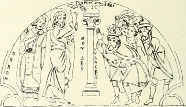 An illustration from L'art religieux du XIIe siècle en France : étude sur les origines de l'iconographie du moyen age, 1922, leaf 171