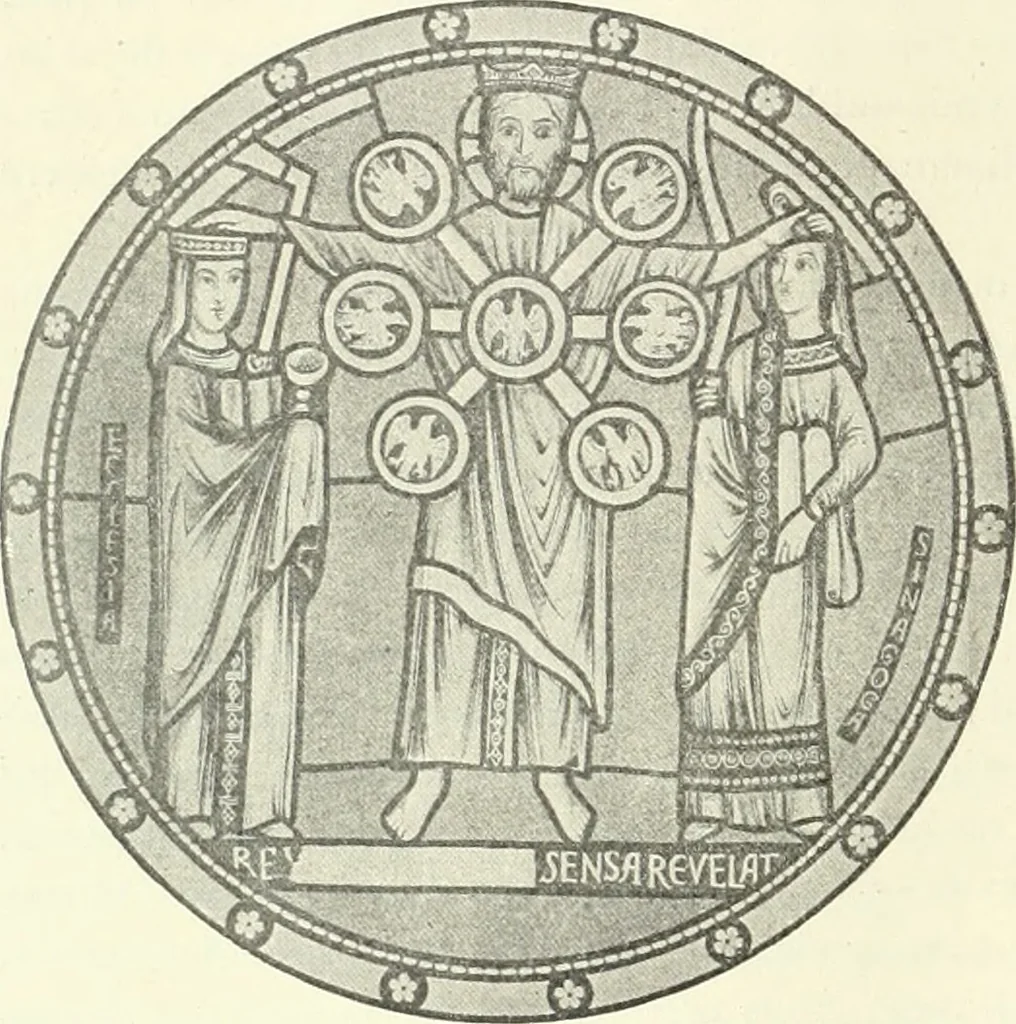 An illustration from L'art religieux du XIIe siècle en France : étude sur les origines de l'iconographie du moyen age, 1922, leaf 181