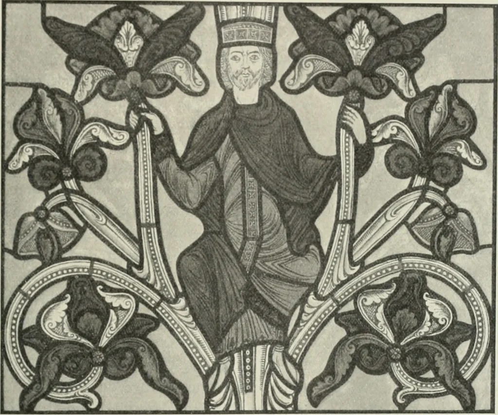 An illustration from L'art religieux du XIIe siècle en France : étude sur les origines de l'iconographie du moyen age, 1922, leaf 184