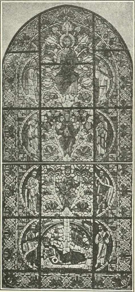 An illustration from L'art religieux du XIIe siècle en France : étude sur les origines de l'iconographie du moyen age, 1922, leaf 185
