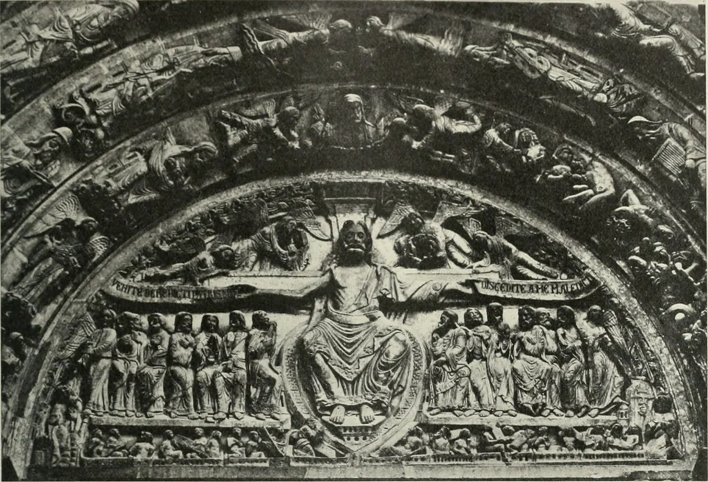 An illustration from L'art religieux du XIIe siècle en France : étude sur les origines de l'iconographie du moyen age, 1922, leaf 192