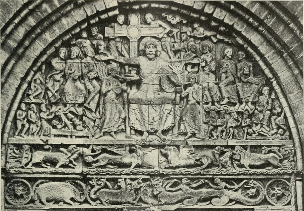 An illustration from L'art religieux du XIIe siècle en France : étude sur les origines de l'iconographie du moyen age, 1922, leaf 194