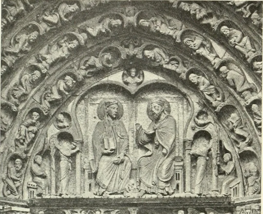 An illustration from L'art religieux du XIIe siècle en France : étude sur les origines de l'iconographie du moyen age, 1922, leaf 199