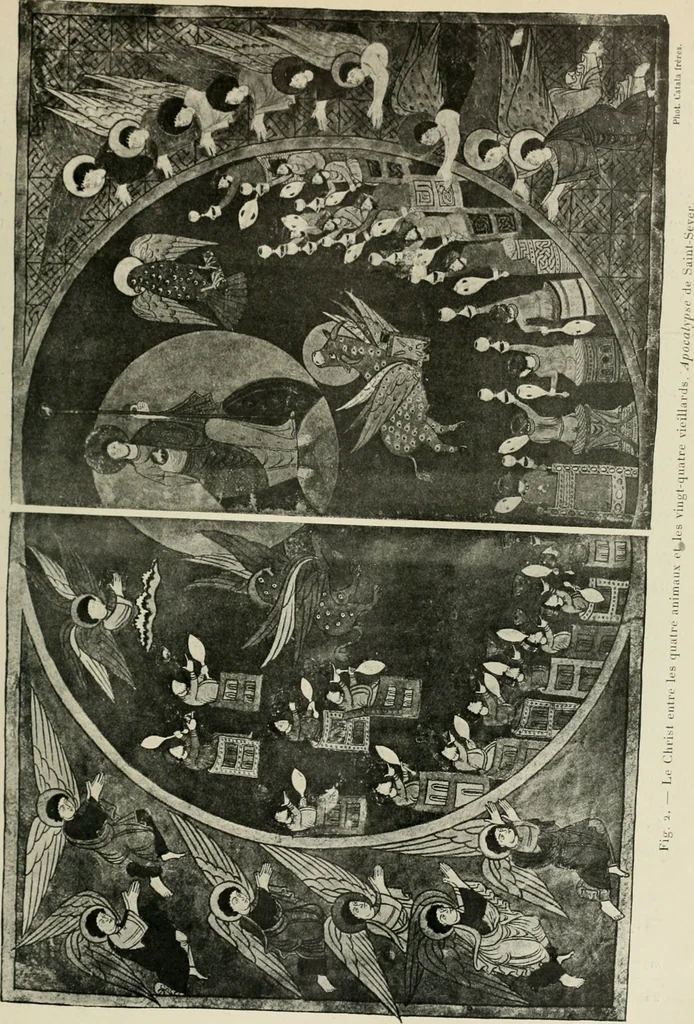 An illustration from L'art religieux du XIIe siècle en France : étude sur les origines de l'iconographie du moyen age, 1922, leaf 20