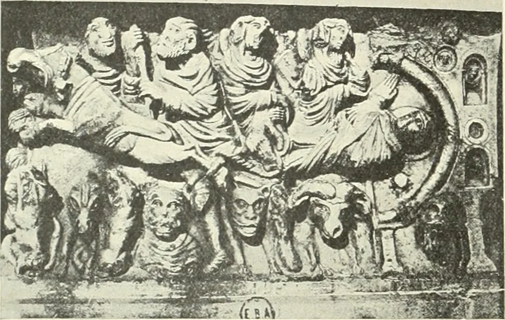 An illustration from L'art religieux du XIIe siècle en France : étude sur les origines de l'iconographie du moyen age, 1922, leaf 205