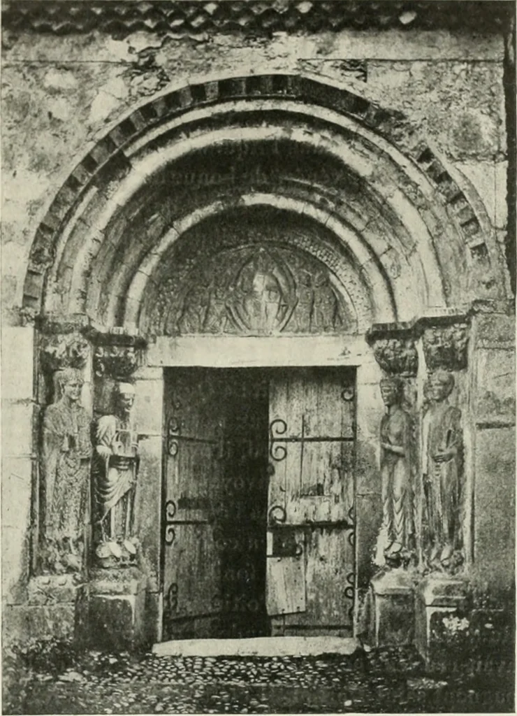 An illustration from L'art religieux du XIIe siècle en France : étude sur les origines de l'iconographie du moyen age, 1922, leaf 210