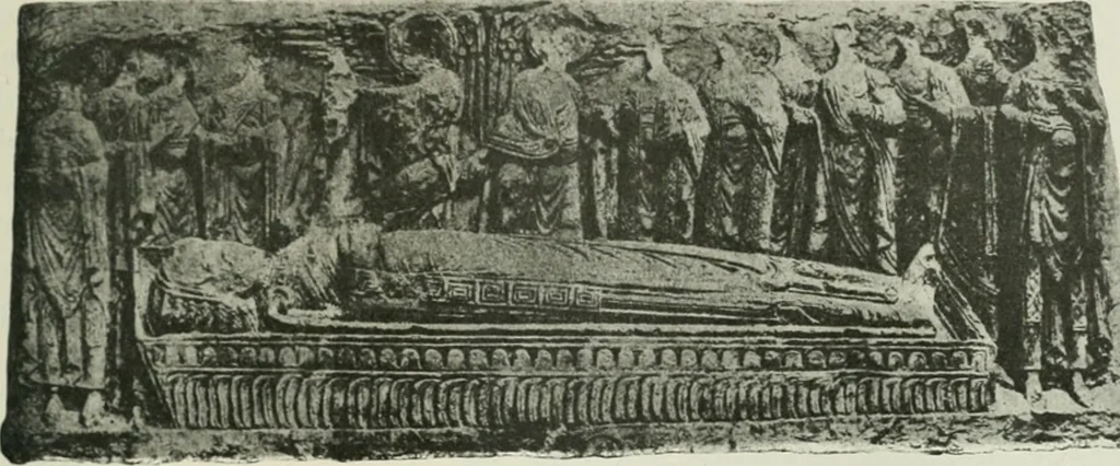 An illustration from L'art religieux du XIIe siècle en France : étude sur les origines de l'iconographie du moyen age, 1922, leaf 220