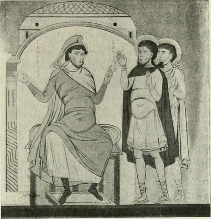 An illustration from L'art religieux du XIIe siècle en France : étude sur les origines de l'iconographie du moyen age, 1922, leaf 222