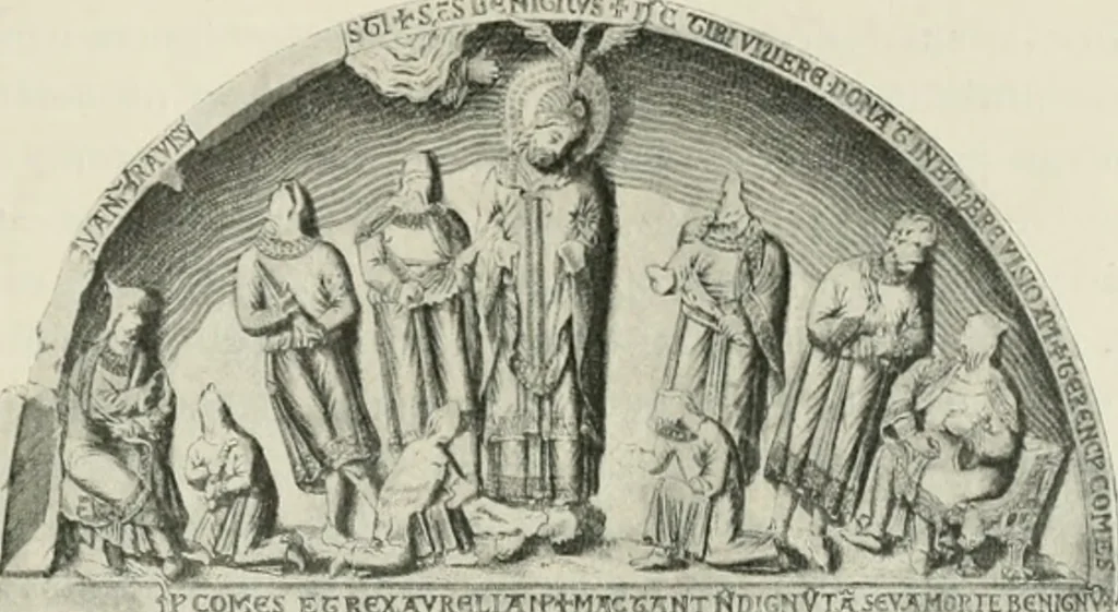 An illustration from L'art religieux du XIIe siècle en France : étude sur les origines de l'iconographie du moyen age, 1922, leaf 234