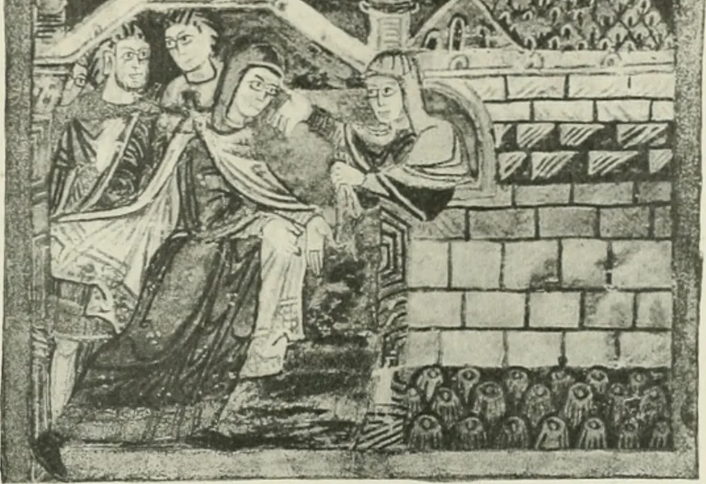 An illustration from L'art religieux du XIIe siècle en France : étude sur les origines de l'iconographie du moyen age, 1922, leaf 244