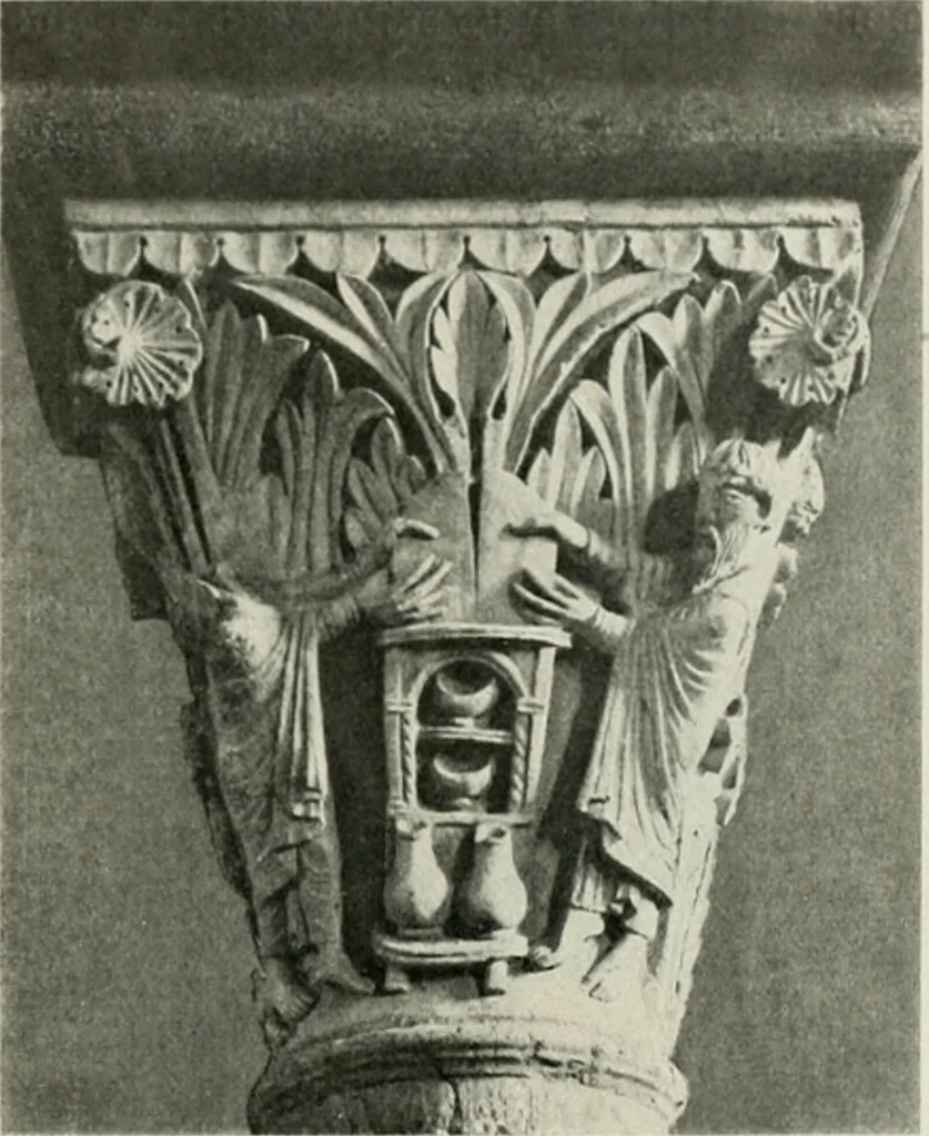 An illustration from L'art religieux du XIIe siècle en France : étude sur les origines de l'iconographie du moyen age, 1922, leaf 252