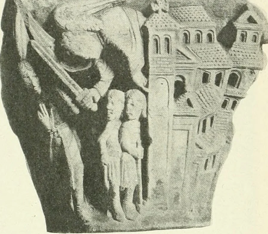An illustration from L'art religieux du XIIe siècle en France : étude sur les origines de l'iconographie du moyen age, 1922, leaf 253