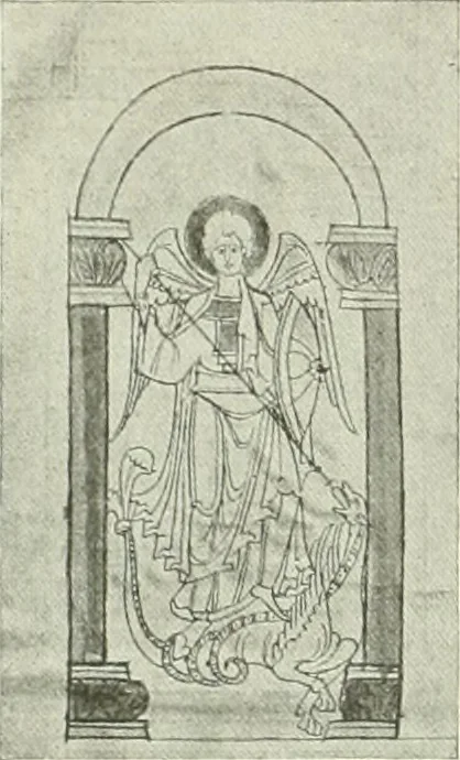 An illustration from L'art religieux du XIIe siècle en France : étude sur les origines de l'iconographie du moyen age, 1922, leaf 275