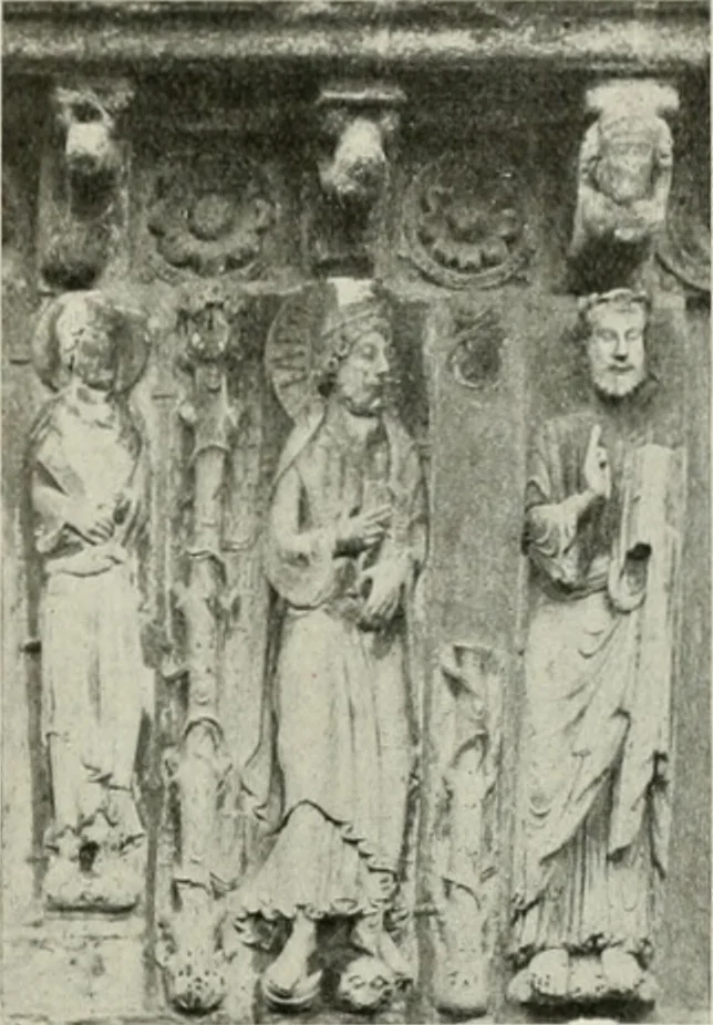An illustration from L'art religieux du XIIe siècle en France : étude sur les origines de l'iconographie du moyen age, 1922, leaf 308