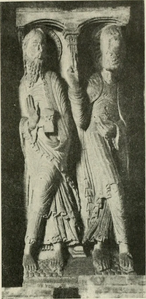 An illustration from L'art religieux du XIIe siècle en France : étude sur les origines de l'iconographie du moyen age, 1922, leaf 32