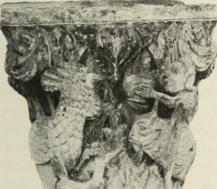 An illustration from L'art religieux du XIIe siècle en France : étude sur les origines de l'iconographie du moyen age, 1922, leaf 348
