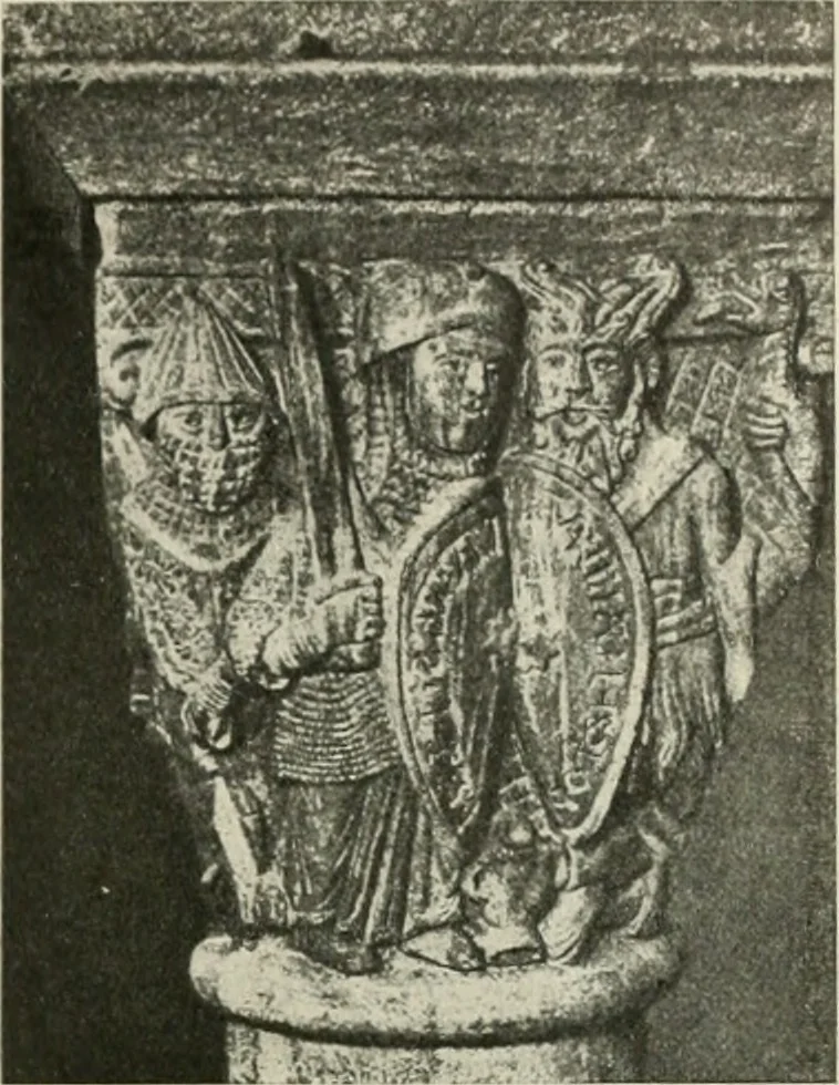 An illustration from L'art religieux du XIIe siècle en France : étude sur les origines de l'iconographie du moyen age, 1922, leaf 38