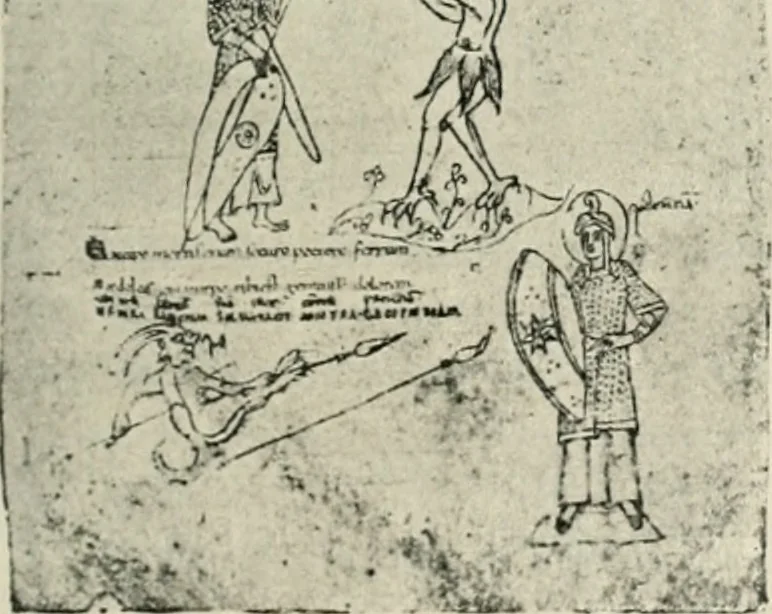 An illustration from L'art religieux du XIIe siècle en France : étude sur les origines de l'iconographie du moyen age, 1922, leaf 38