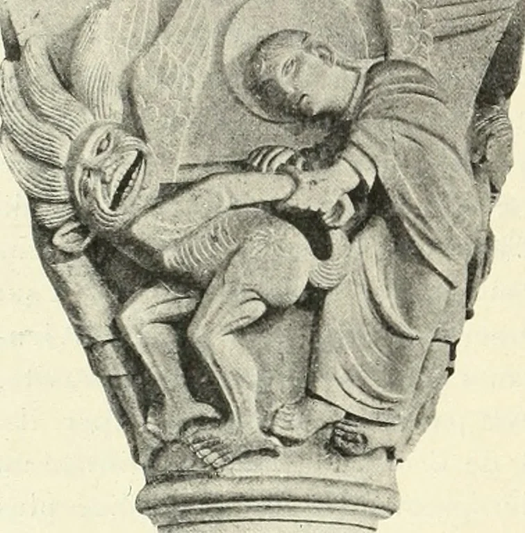 An illustration from L'art religieux du XIIe siècle en France : étude sur les origines de l'iconographie du moyen age, 1922, leaf 383
