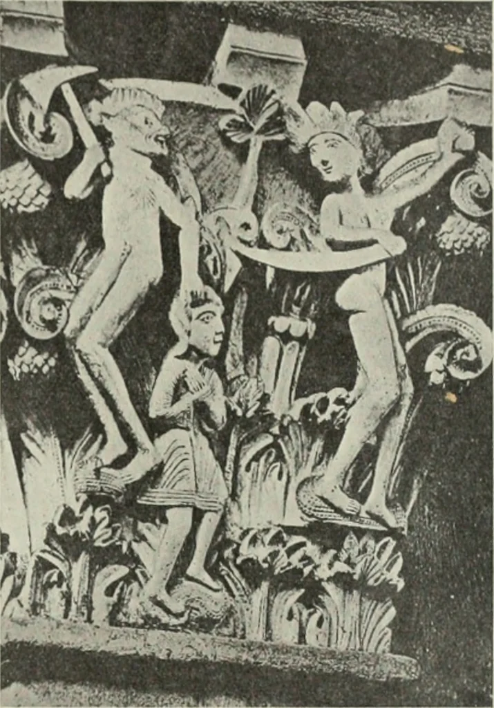 An illustration from L'art religieux du XIIe siècle en France : étude sur les origines de l'iconographie du moyen age, 1922, leaf 388