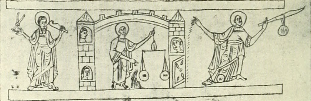 An illustration from L'art religieux du XIIe siècle en France : étude sur les origines de l'iconographie du moyen age, 1922, leaf 39