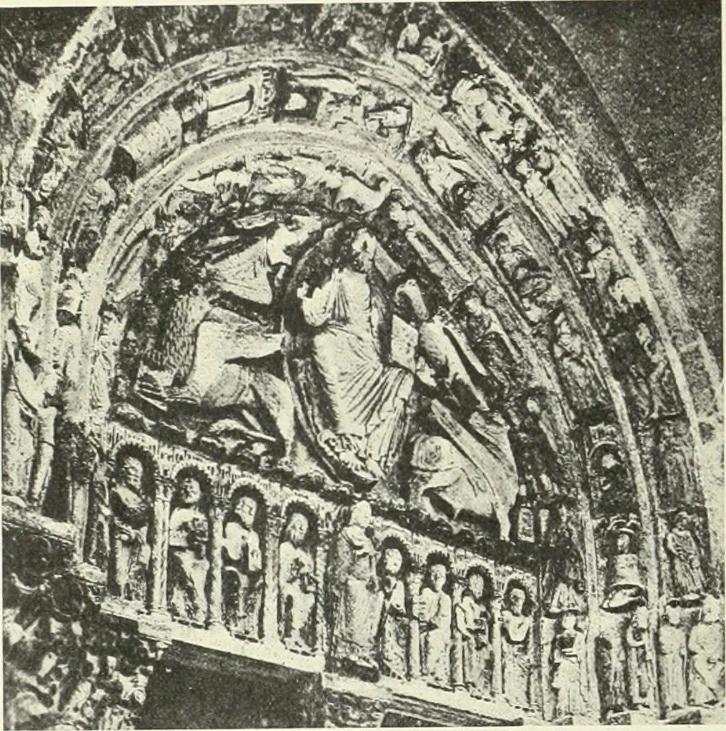 An illustration from L'art religieux du XIIe siècle en France : étude sur les origines de l'iconographie du moyen age, 1922, leaf 399