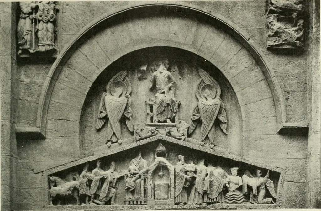 An illustration from L'art religieux du XIIe siècle en France : étude sur les origines de l'iconographie du moyen age, 1922, leaf 40